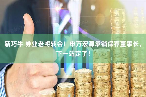 新巧牛 券业老将转会！申万宏源承销保荐董事长，下一站定了！