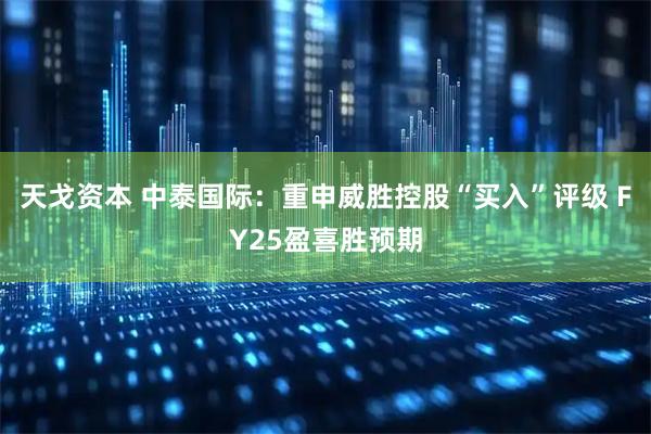 天戈资本 中泰国际：重申威胜控股“买入”评级 FY25盈喜胜预期
