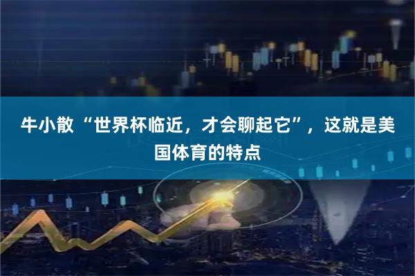 牛小散 “世界杯临近，才会聊起它”，这就是美国体育的特点