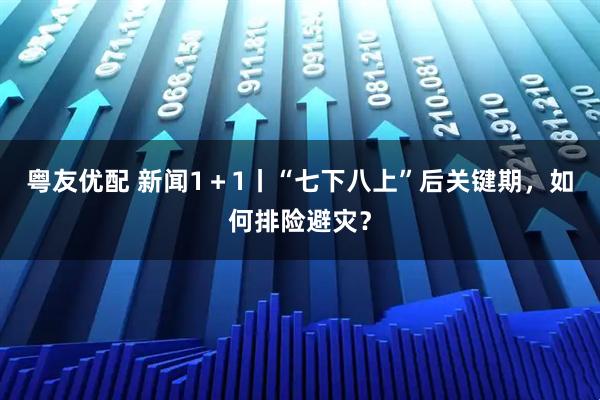 粤友优配 新闻1＋1丨“七下八上”后关键期，如何排险避灾？